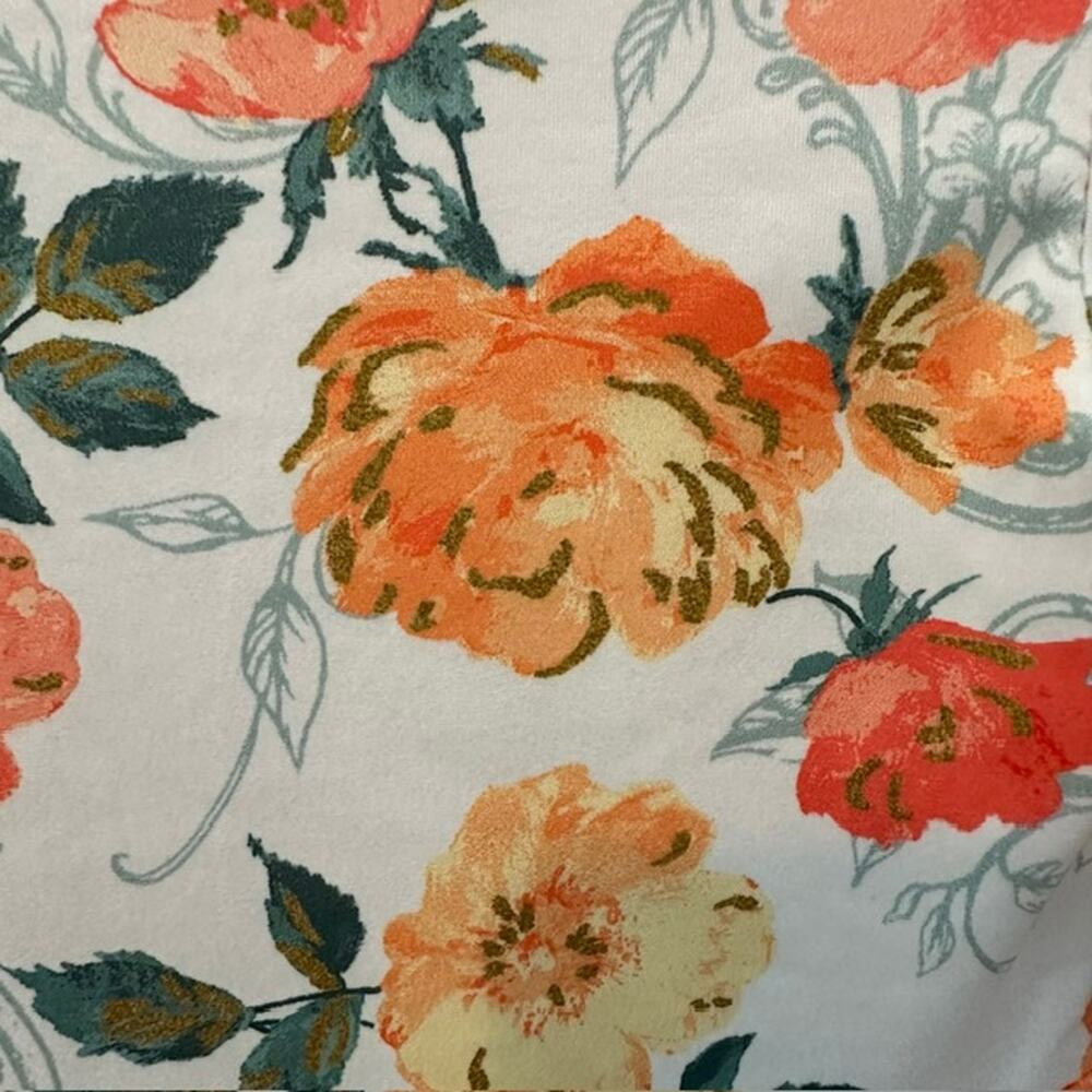 Toddler Girls 3T (M) Okie & Lou Peach Floral Long Sleeve Dress - Picture 8 of 11